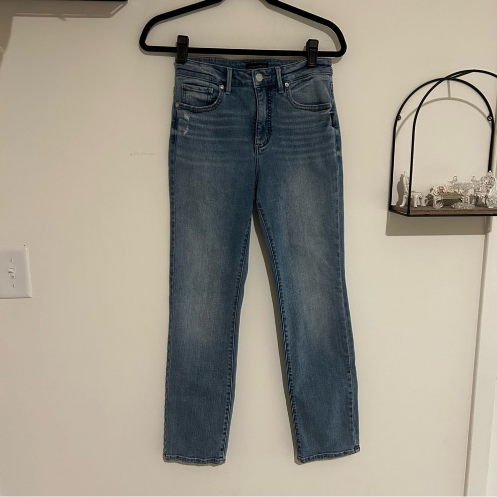 Silver Jeans Co Isbister Ankle Straight Denim Blue Jeans Size 28‎